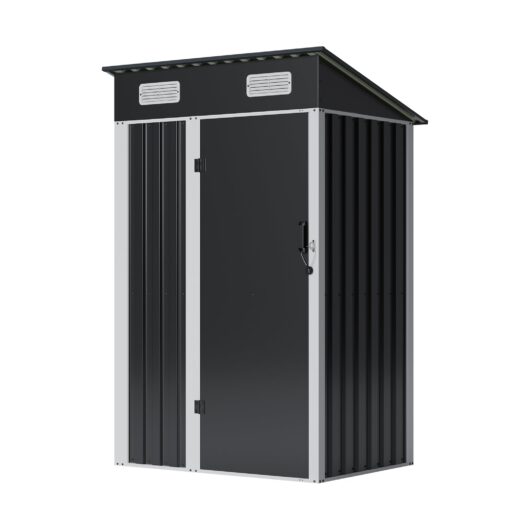4 x 3FT Metal Garden Storage Shed with Lockable Door