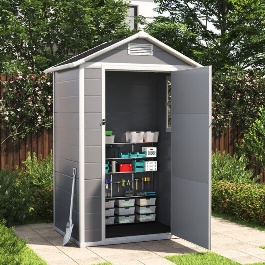 4X3FT Apex Roof Garden Shed Outdoor Storage House