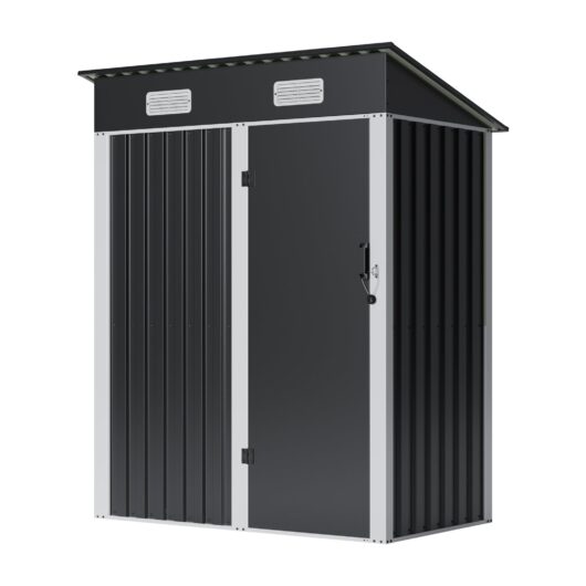 5 x 3FT Metal Garden Storage Shed with Lockable Door