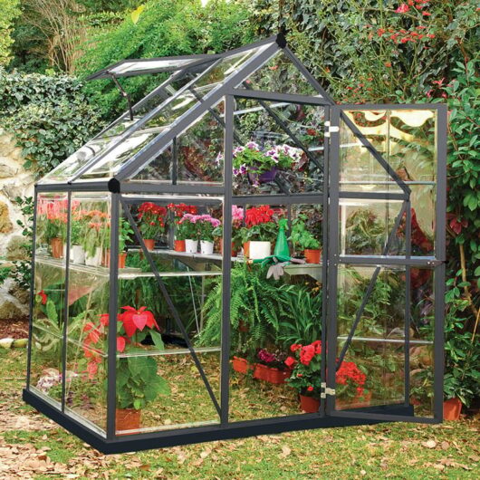 6â x 4â Palram Canopia Harmony Grey Polycarbonate Greenhouse (1.85m x 1.26m)