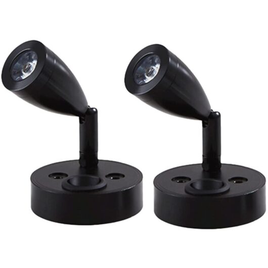 Aougo - 2pcs Reading Lights led Spotlight 12V Adjustable Switch Wall Bedside Lamp Interior Lighting rv 6000K White for Motorhome
