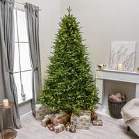 Blenheim Fir Artificial Pre-Lit PE Christmas Tree 6.5FT, 7.5FT, 6.5ft (2m)