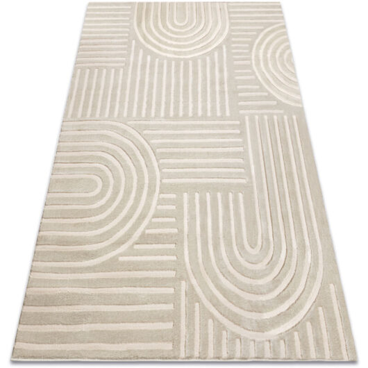 Carpet BALANCE 1918 taupe - Geometric, structural, glamour beige 200x290 cm