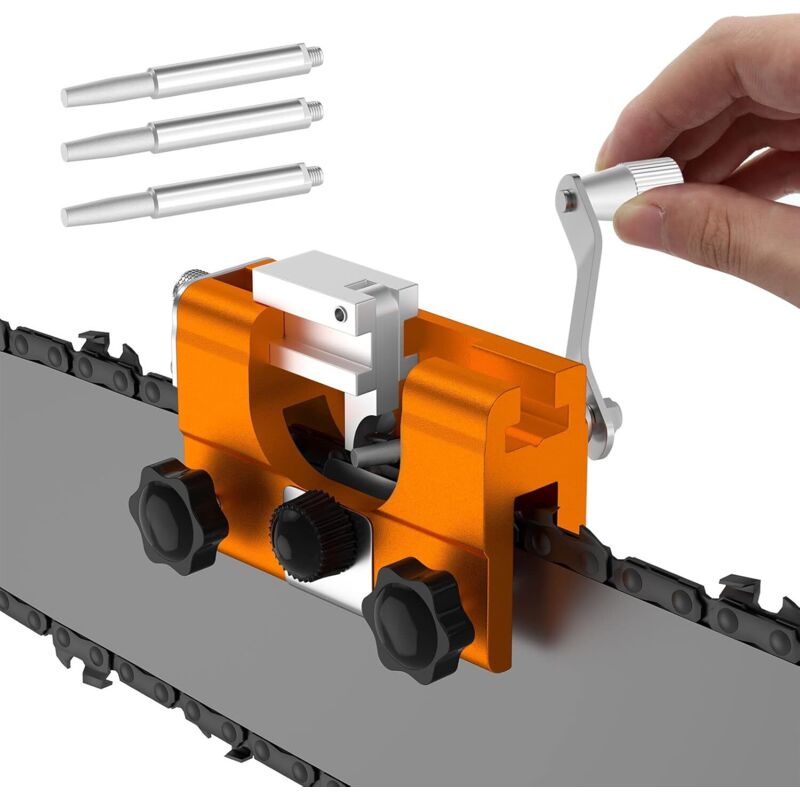 Chainsaw Chain Sharpener, Hand Crank Chainsaw Chain Sharpener, Chainsaw Chain Sharpener, Chainsaw Chain Sharpening Tools for Lumberjacks and Gardeners