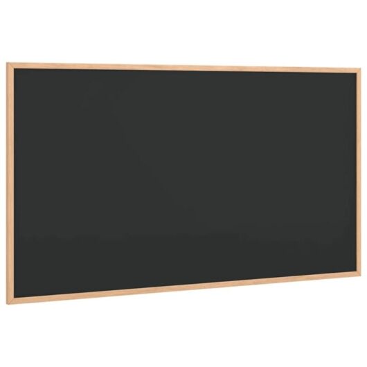 Chalkboard with Solid Pine Wood Frame Black 100x55 cm Vidaxl