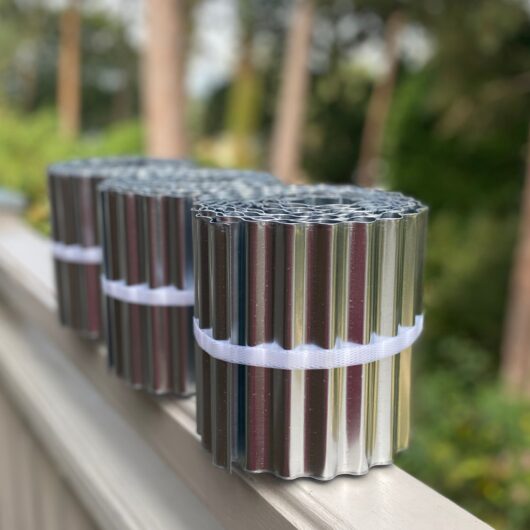 Galvanised Metal Corrugated Garden Lawn Edging (5m x 16.5cm) - 3 Rolls