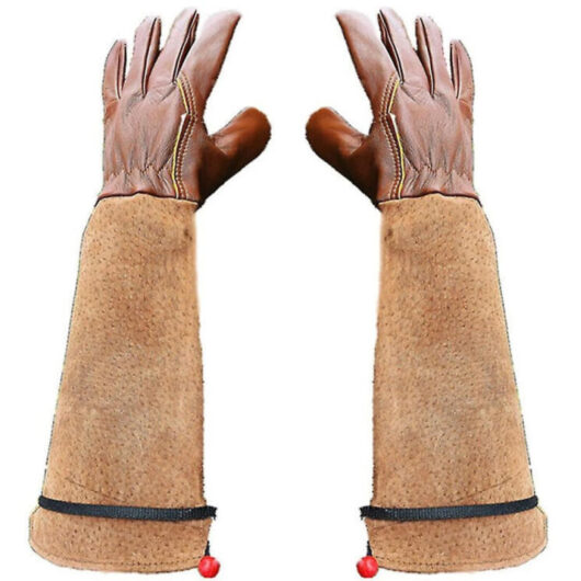 Linghhang - L)1 Pair Gardening Gloves, Rose Pruning Thorn Proof Gloves, Pigskin Sheepskin Gloves Floral Gloves
