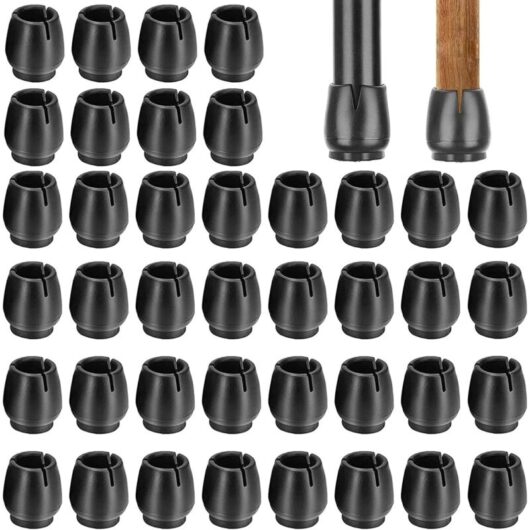 Linghhang - Non-Slip Table and Chair Feet, Chair Leg Caps Chair Leg Protector, Chair Leg Covers for Round Furniture Legs 40 Pieces