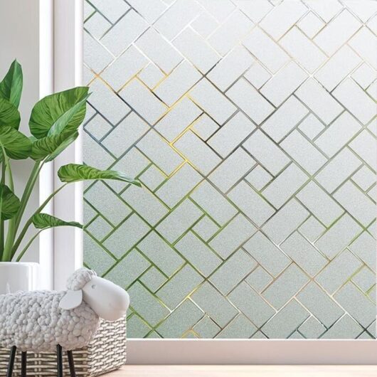 Linghhang - Window Film Anti-Peep Glass Film Electrostatic Anti-UV Window Sticker Glass Film Privacy Protection for Window Home Office Bathroom (50 x