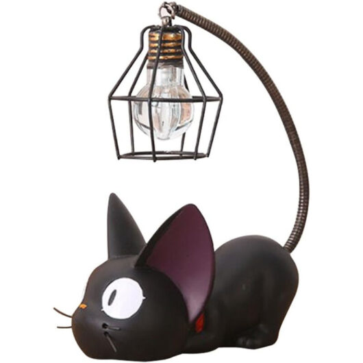 Linghhang - led Night Light Cat Iron Lampshade Bedside Lamp Kids Birthday Gift Desk Decoration