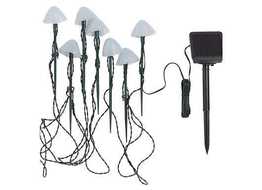 Outdoor Solar-Powered LED Mushroom Lights - 2 Light Colour Options!