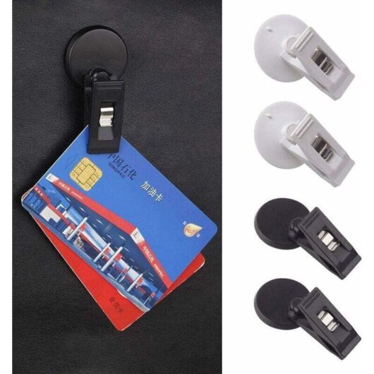 Pairs of Suction Cup Clips for Cars, Suction Cups for Windshield Ticket Holders, Suction Cup Hooks for Sun Visors, Curtains, Clothes, etc.