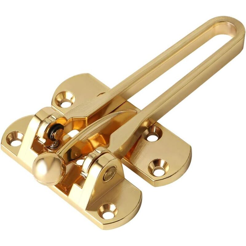 Secondary Door Locks, Security Door Chains, Sliding Door Lock, Stainless Steel Swivel Bar, Security Door Lock, Gold